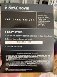 How to redeem an ultraviolet movie. 4k Dark Knight Code For Anybody Who Wants It Appletv