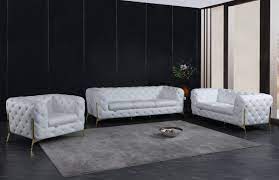 hendrix white italian leather sofa