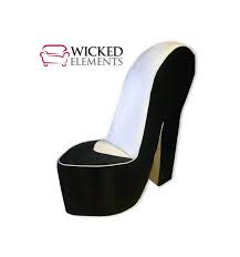 black white shoe chair suede shoe