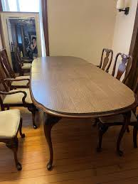 antique dining room table in