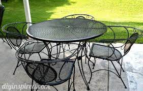 Ideal size to complement your patio conversation chairs, chaise lounges, and sofa. Patio Table And Chair Update Painting Patio Furniture Metal Outdoor Furniture Metal Outdoor Table