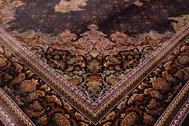 qom silk ph persian rug brown 304 x