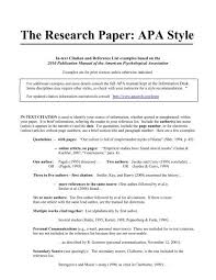 Examples of research paper outlines apa format writing in style. The Research Paper Apa Style Oswego
