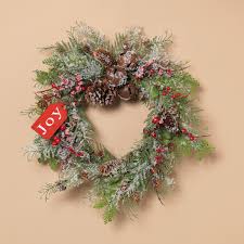 Details About Wreath With Wood Twig Woven Base Metal Bell And Berry Accent Christmas Decor
