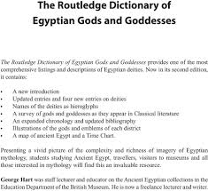 The Routledge Dictionary Of Egyptian Gods And Goddesses Pdf