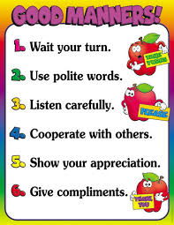 Studious Good Manners Chart For Kids 2019