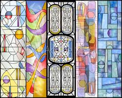 13 201 abstract stained glass interior