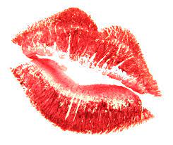 kissing red lips close up transpa