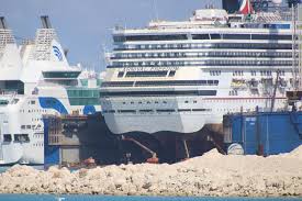 dry dock cruise ships and others at