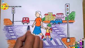 Vẽ tranh Bé với An toàn giao thông/How to Draw Baby with traffic safety -  YouTube