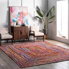 multi color indoor stripe area rug