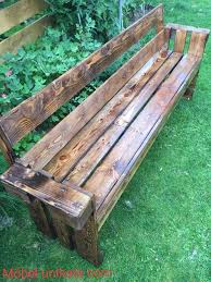 wooden pallet patio garden bench