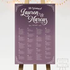 027 Alphabetical Wedding Seating Chart Poster Template Ideas