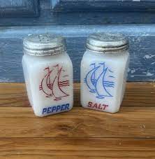 Vintage Nautical Salt Pepper Shakers