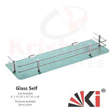 Glass Corner Rack Ss Glass Shelf Rack