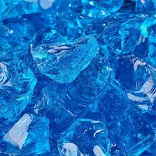 Crushed Fire Glass Indoor Outdoor Fire Pits Or Fireplaces 10 Lbs 1 2 Inch 3 4 Inch Bermuda Blue