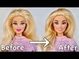 easy realistic barbie doll face repaint