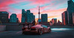 Wallpaper Cityscape Lamborghini
