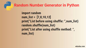 random number generator in python