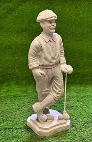 Large Golfer With Club Statue Heavy Man