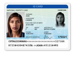 national id card front and back side