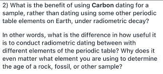 carbon dating for a sle