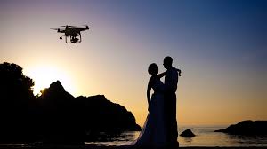 using drones in wedding photography