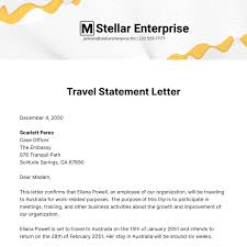 free travel letter templates exles