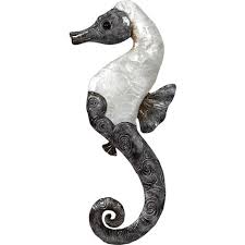 Capiz Art Seahorse Wall Ornament