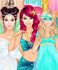 mermaid vs princess dress up game