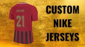 custom nike by you football shirts
