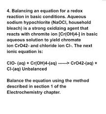 Balancing An Equation For A Redox