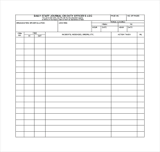 Work Journal Template Excel Food Logs Templates Daily Log