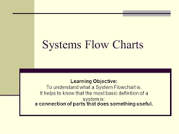 Systems Flow Charts Learning Objective Ppt Video Online