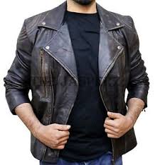 Details About Mens Style Vin Diesel Xxx Return Of Xander Cage Black Distressed Leather Jacket