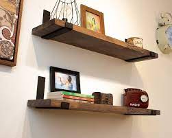 Modern Floating Shelves With Metal