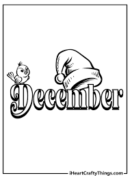 december coloring pages 100 free