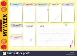 My Week Planner With A Part Of School Bus Contains Chart For