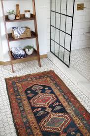 vine rug in the bathroom