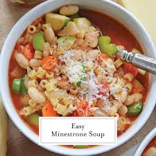 veggie packed minestrone soup ready