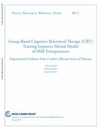 Pdf | mental health disorder is no crime. A Study Of Fragility Entrepreneurship And Mental Health Investing In Better Cognitive And Behavioral Skills For Small Medium Enterprise Entrepreneurs To Thrive In Conflict Affected Areas Of Pakistan