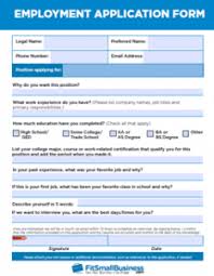 Employment Application Form Free Template What To Ask