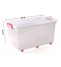 moover clear plastic storage box by