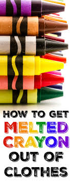 how to get melted crayon out washed and