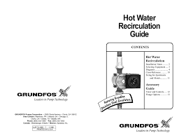 Hot Water Recirculation Guide Manualzz Com