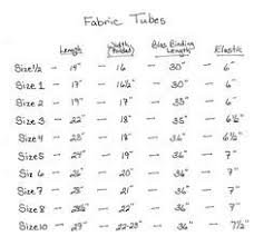 Sizing Chart For Pillowcase Dresses Baby Sewing Sewing