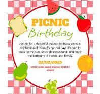 Plantillas gratuitas de invitación para picnic en Google Docs ...