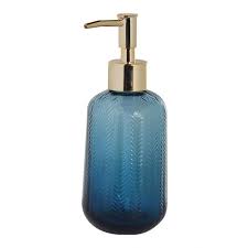 Blue Glass Soap Dispenser Posh Totty