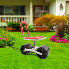 Garden Cart Rolling Stool With Wheels