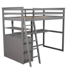 Shelf Loft Bed Frame For Teens Kids